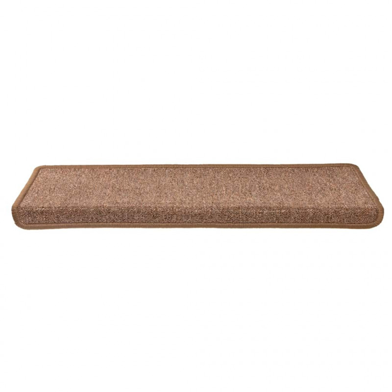 Maty na schody 30 szt. 65x21x4 cm Brązowe prostokątne krawędzie