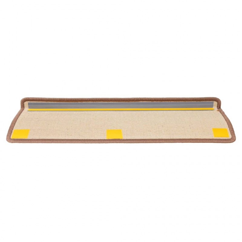 Maty na schody 30 szt. 65x21x4 cm Brązowe prostokątne krawędzie