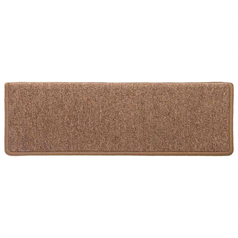 Maty na schody 30 szt. 65x21x4 cm Brązowe prostokątne krawędzie