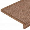 Maty na schody 30 szt. 65x21x4 cm Brązowe prostokątne krawędzie