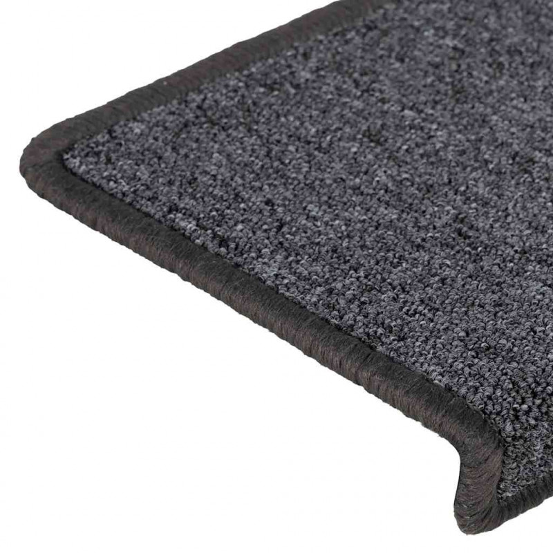 Maty na schody 30 szt. 65x21x4 cm Ciemnoszary prostokątny brzeg