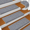 Maty na schody 30 szt. 65x21x4 cm Jasnoszary prostokątny brzeg