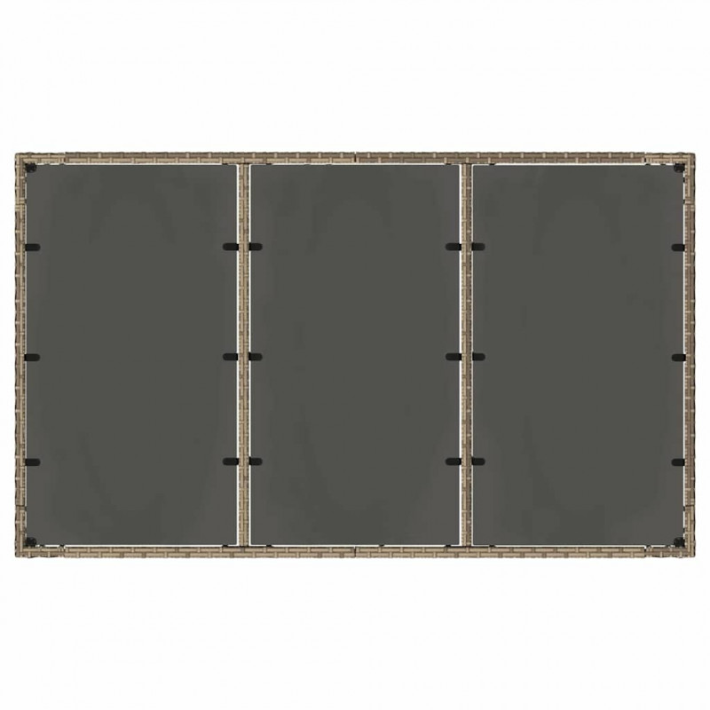 Zestaw do jadalni w ogrodzie 7 pcs Szary polirattan