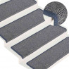 Maty na schody 30 szt. 65x21x4 cm, jasnoszare i niebieskie, prostokątne krawędzie