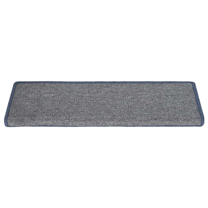 Maty na schody 30 szt. 65x21x4 cm, jasnoszare i niebieskie, prostokątne krawędzie
