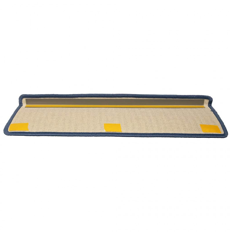 Maty na schody 30 szt. 65x21x4 cm, jasnoszare i niebieskie, prostokątne krawędzie