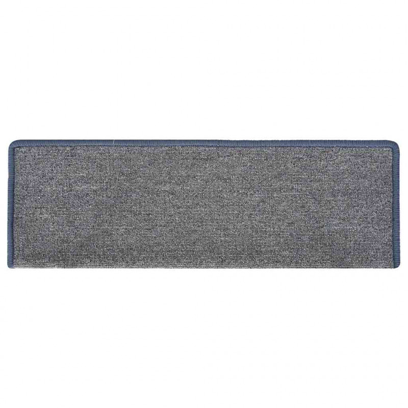 Maty na schody 30 szt. 65x21x4 cm, jasnoszare i niebieskie, prostokątne krawędzie