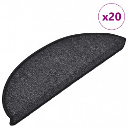 Maty na schody 20 szt. 56x17x3 cm Antracyt Półokrągłe