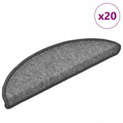 Maty na schody 20 szt. 56x17x3 cm Ciemnoszary Półokrągły
