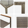 Zestaw do jadalni w ogrodzie 7 pcs Szary polirattan