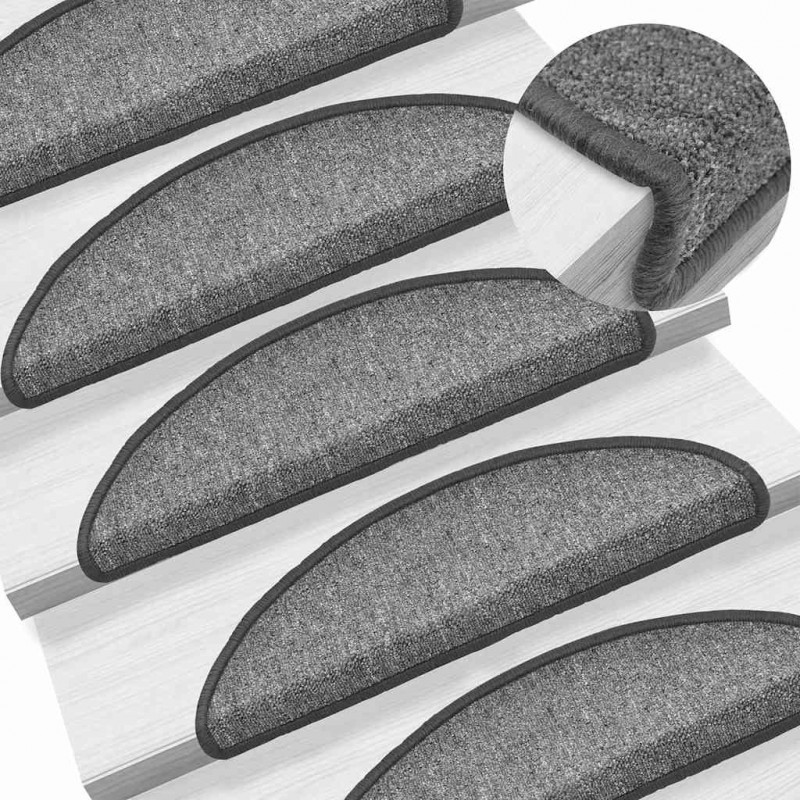 Maty na schody 20 szt. 56x17x3 cm Ciemnoszary Półokrągły