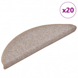 Maty na schody 20 szt. 56x17x3 cm Jasnobrązowe półokrągłe