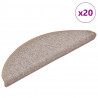 Maty na schody 20 szt. 56x17x3 cm Jasnobrązowe półokrągłe