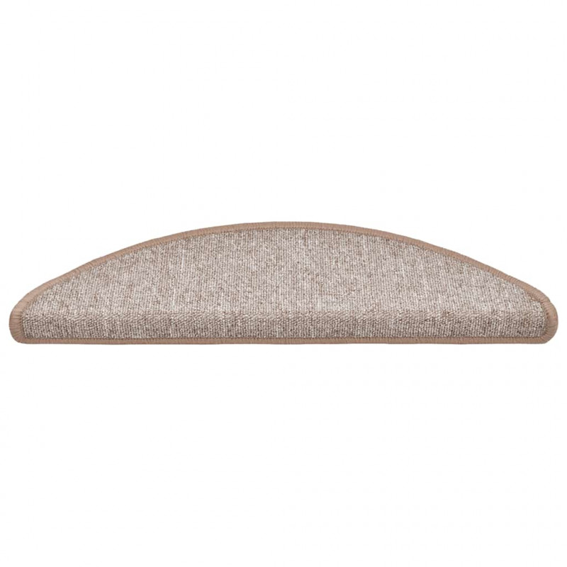 Maty na schody 20 szt. 56x17x3 cm Jasnobrązowe półokrągłe