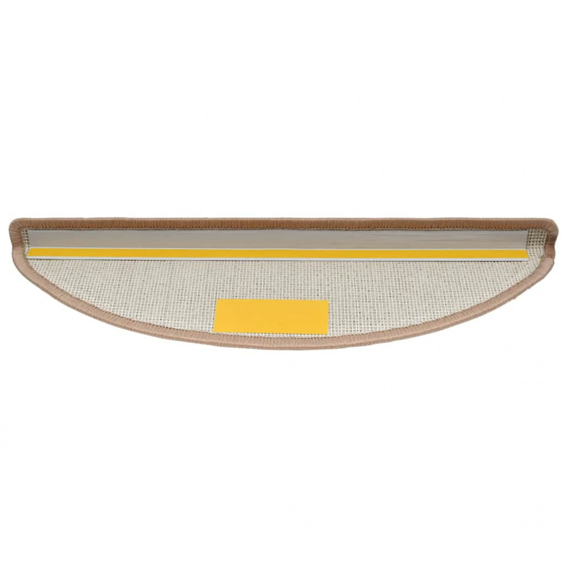 Maty na schody 20 szt. 56x17x3 cm Jasnobrązowe półokrągłe