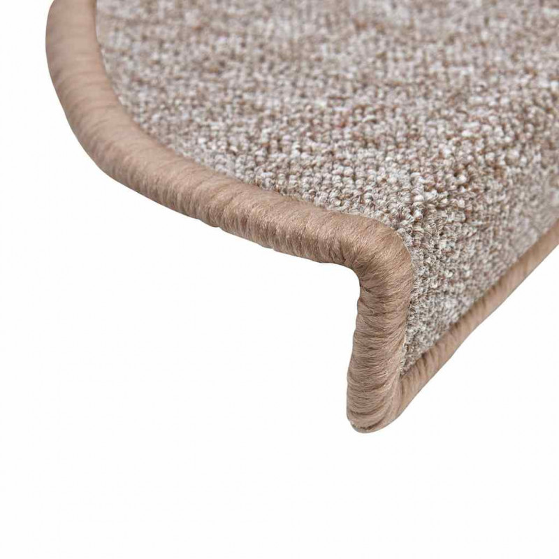 Maty na schody 20 szt. 56x17x3 cm Jasnobrązowe półokrągłe