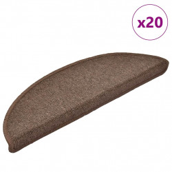 Maty na schody 20 szt. 56x17x3 cm Brąz kawowy Półokrągły