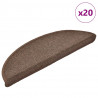 Maty na schody 20 szt. 56x17x3 cm Brąz kawowy Półokrągły