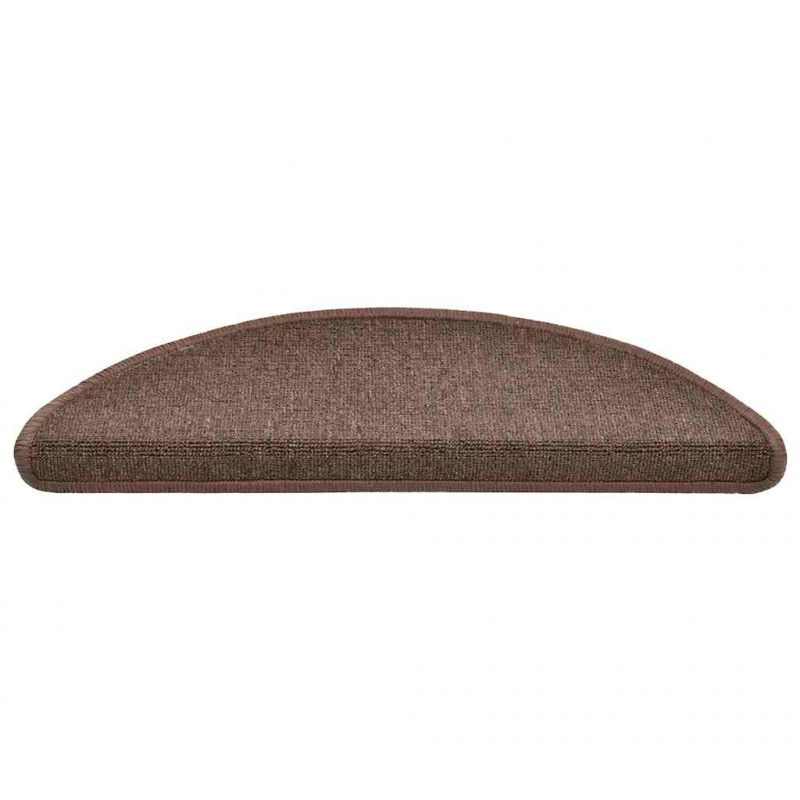 Maty na schody 20 szt. 56x17x3 cm Brąz kawowy Półokrągły