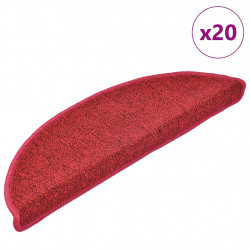 Maty na schody 20 szt. 56x17x3 cm Czerwone Półokrągłe