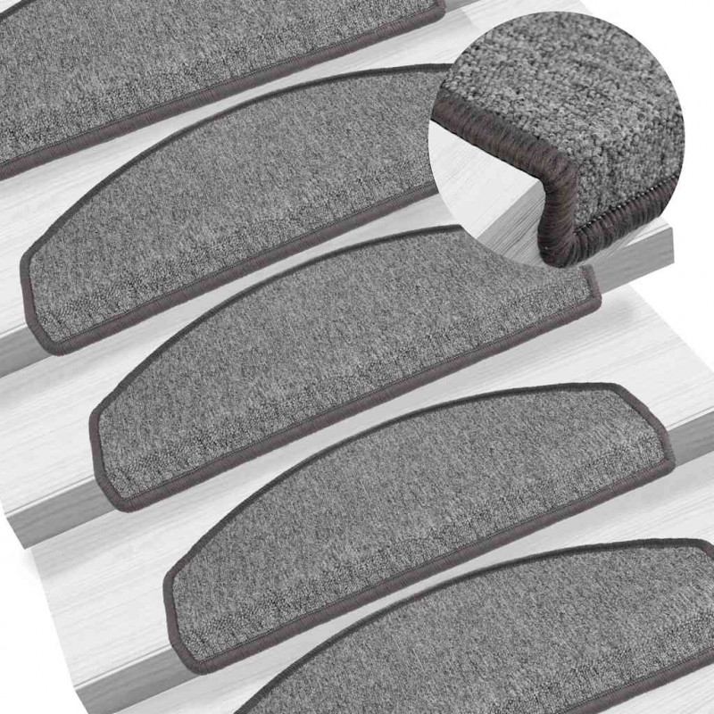 Maty na schody 20 szt. 65x24x4 cm Ciemnoszare Półokrągłe Duże