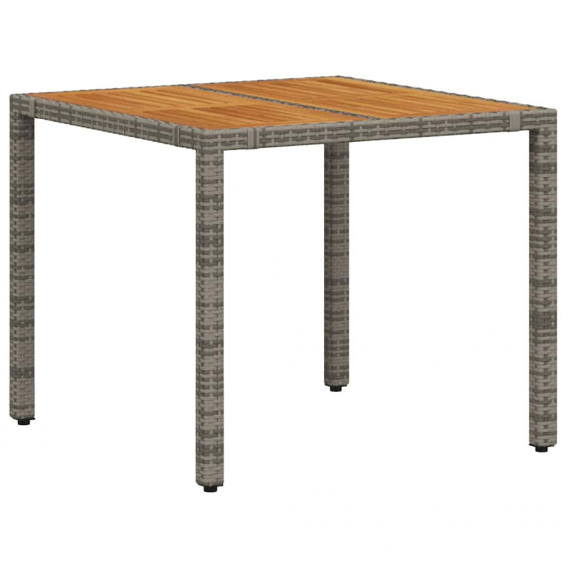 Zestaw do jadalni w ogrodzie 5 pcs Szary polirattan