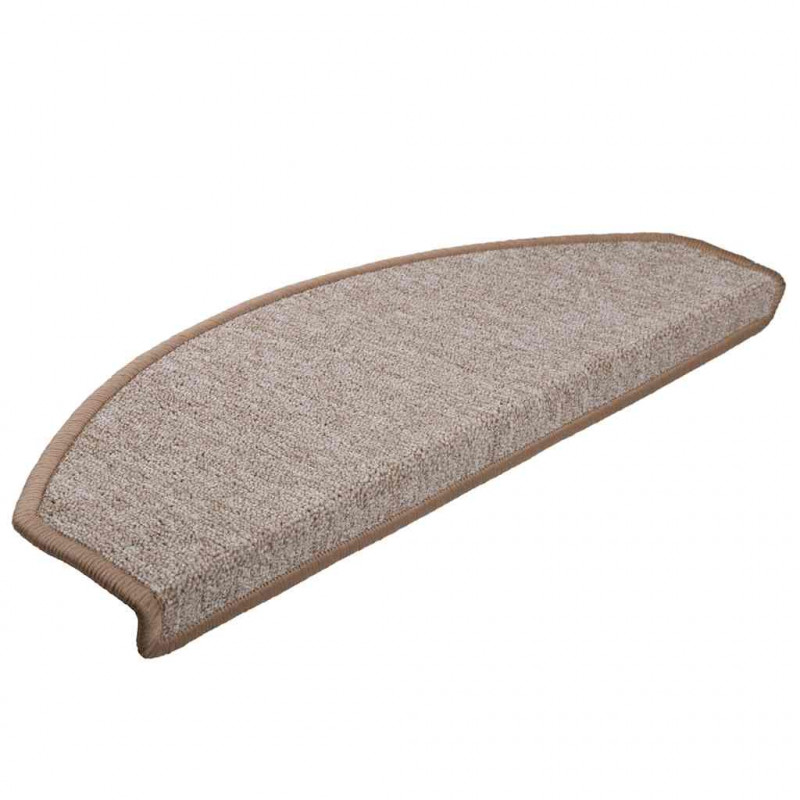 Maty na schody 20 szt. 65x24x4 cm Jasnobrązowe, półokrągłe, duże