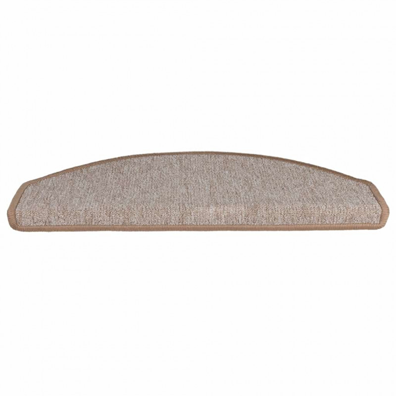 Maty na schody 20 szt. 65x24x4 cm Jasnobrązowe, półokrągłe, duże