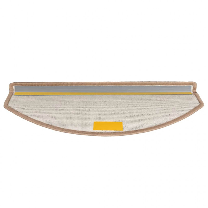 Maty na schody 20 szt. 65x24x4 cm Jasnobrązowe, półokrągłe, duże