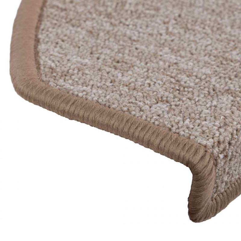 Maty na schody 20 szt. 65x24x4 cm Jasnobrązowe, półokrągłe, duże