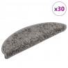 Maty na schody 30 szt. 56x17x3 cm Szare półokrągłe