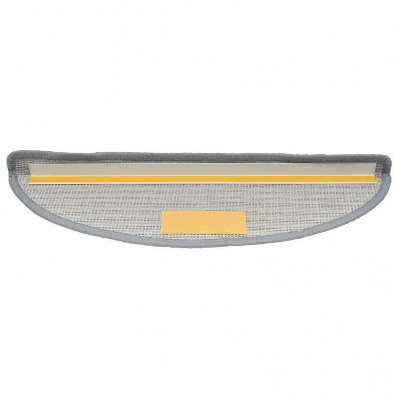 Maty na schody 30 szt. 56x17x3 cm Szare półokrągłe