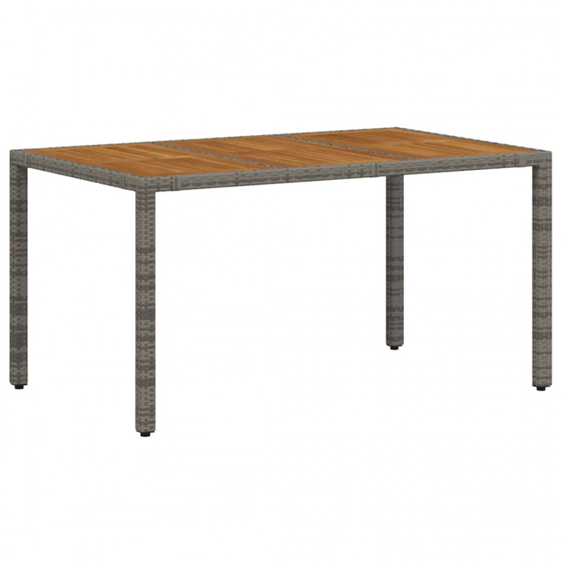 Zestaw do jadalni w ogrodzie 7 pcs Szary polirattan