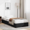 Łóżko z miejscem do przechowywania Czarny 90 x 190 cm