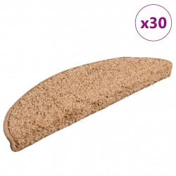 Maty na schody 30 szt. 56x17x3 cm Beżowe półokrągłe