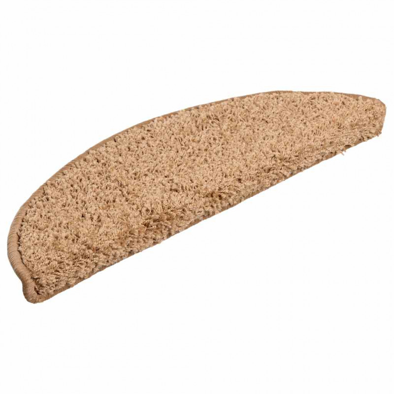 Maty na schody 30 szt. 56x17x3 cm Beżowe półokrągłe