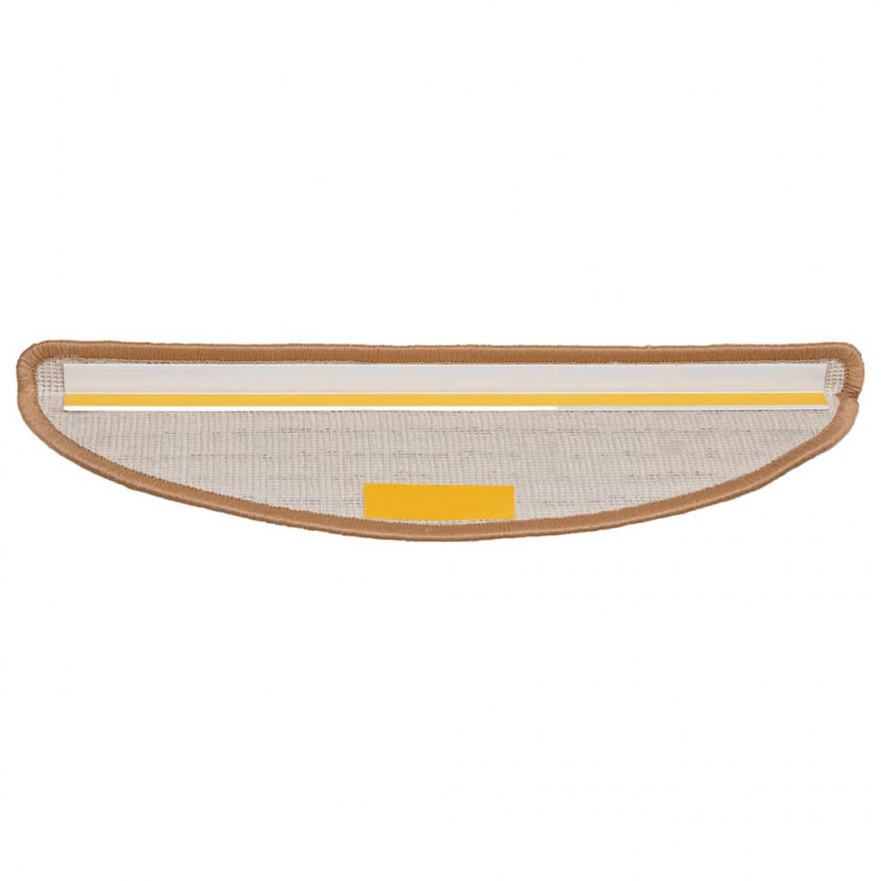 Maty na schody 30 szt. 56x17x3 cm Beżowe półokrągłe
