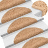 Maty na schody 30 szt. 56x17x3 cm Beżowe półokrągłe