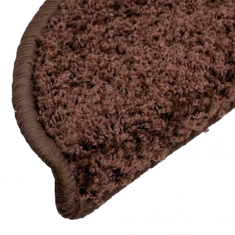 Maty na schody 30 szt. 56x17x3 cm Brązowe półokrągłe