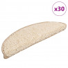 Maty na schody 30 szt. 56x17x3 cm Kremowe półokrągłe