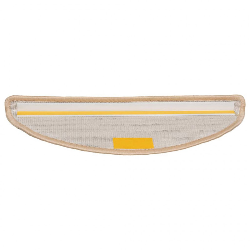 Maty na schody 30 szt. 56x17x3 cm Kremowe półokrągłe