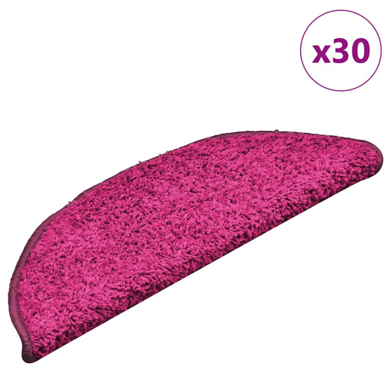 Maty na schody 30 szt. 56x17x3 cm różowe półokrągłe