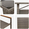 Zestaw do jadalni w ogrodzie 11 pcs Szary polirattan
