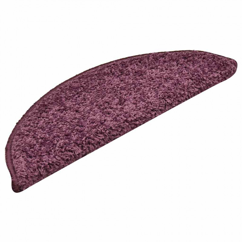 Maty na schody 30 szt. 56x17x3 cm Ciemnofioletowe półokrągłe