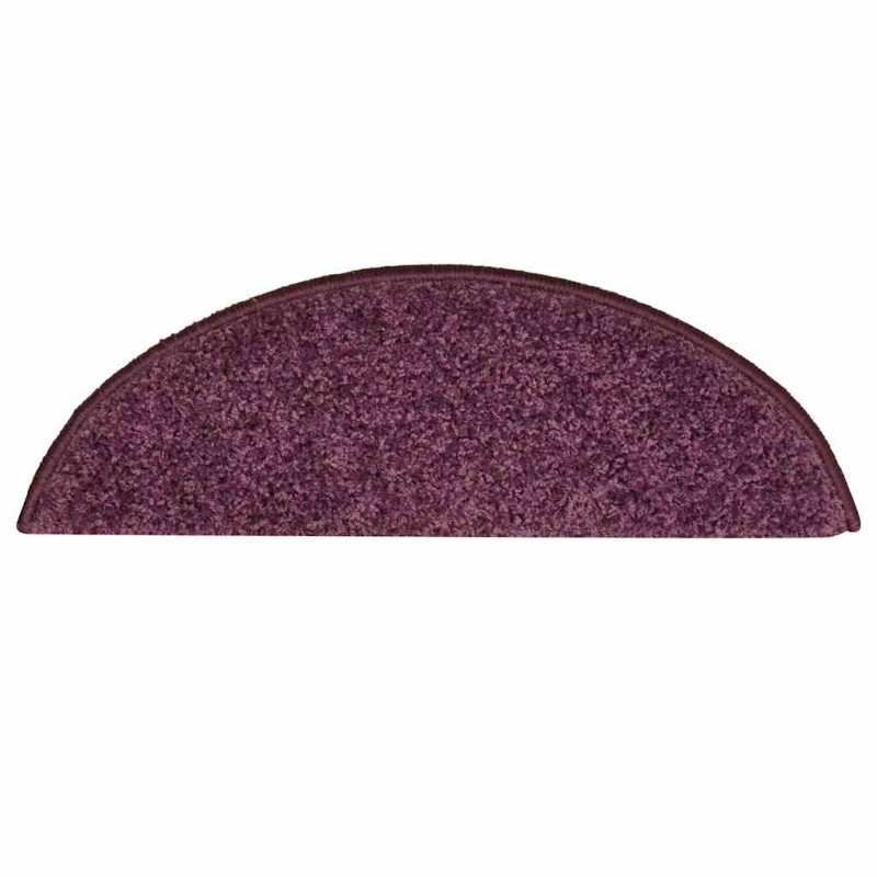 Maty na schody 30 szt. 56x17x3 cm Ciemnofioletowe półokrągłe
