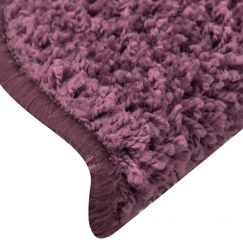 Maty na schody 30 szt. 56x17x3 cm Ciemnofioletowe półokrągłe