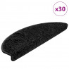 Maty na schody 30 szt. 65x21x4 cm Czarne półokrągłe duże