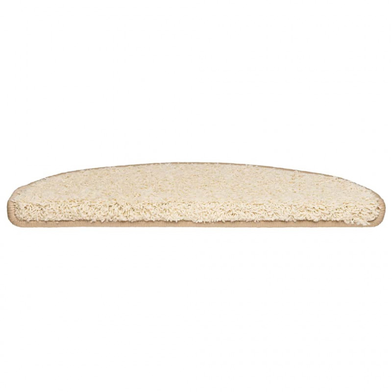 Maty na schody 30 szt. 65x21x4 cm Kremowe półokrągłe duże