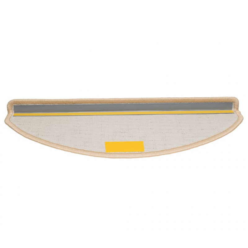Maty na schody 30 szt. 65x21x4 cm Kremowe półokrągłe duże