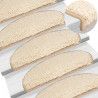 Maty na schody 30 szt. 65x21x4 cm Kremowe półokrągłe duże